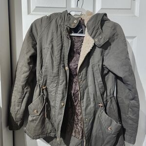 Collection B Olive Quilted Jacket